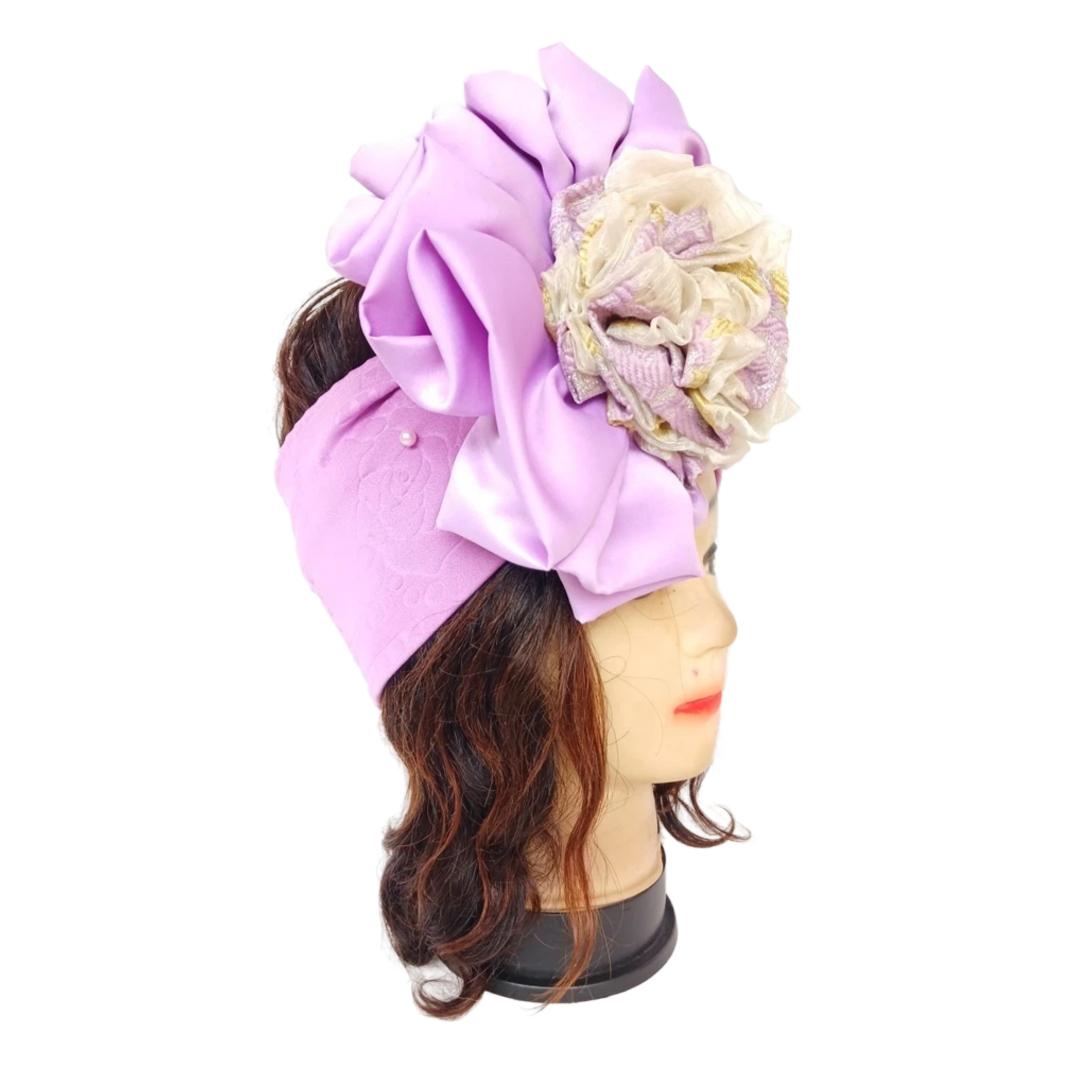 Bandeau violet claire avec fleur