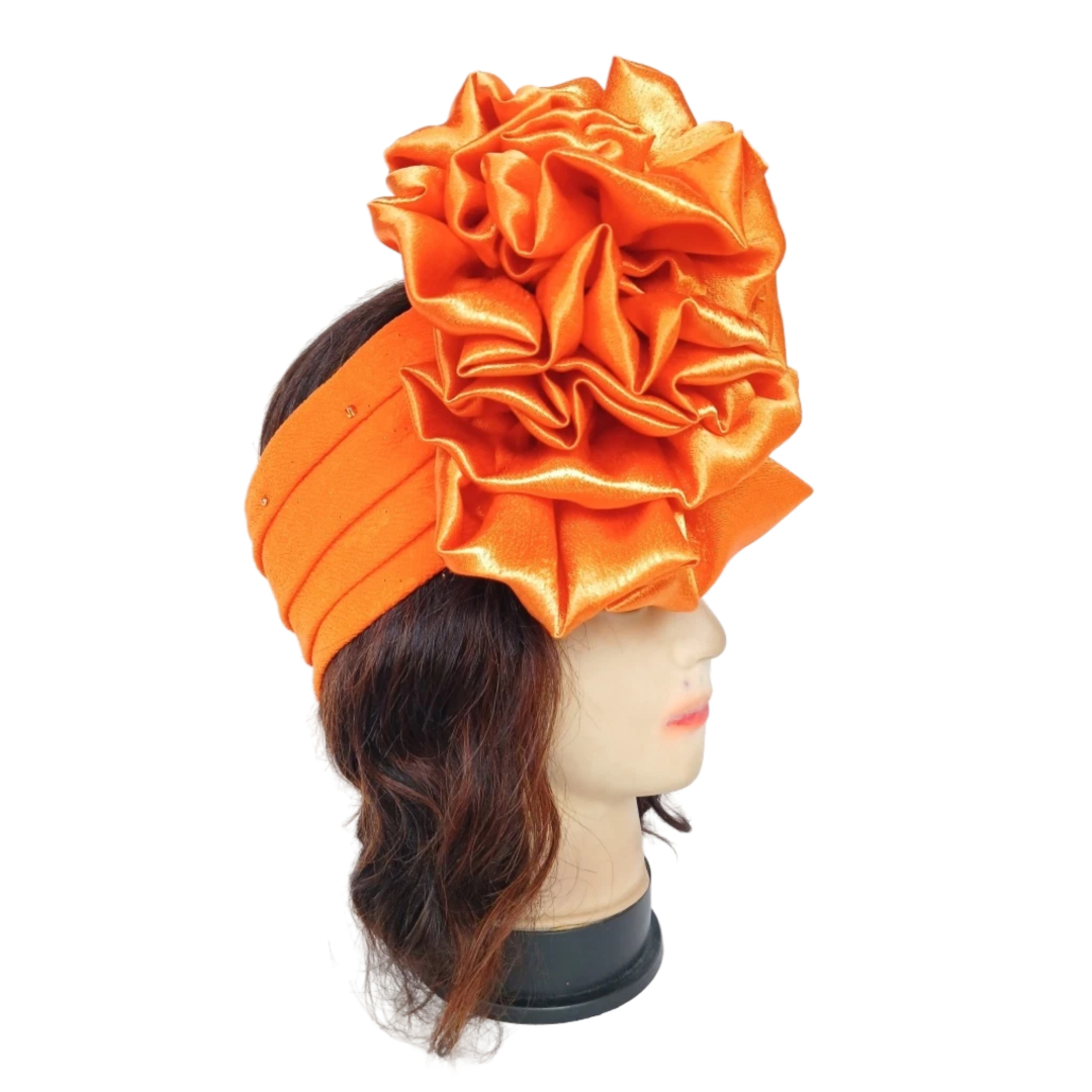 Bandeau orange avec fleur