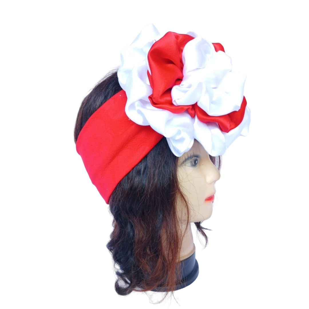 Bandeau rouge avec fleur