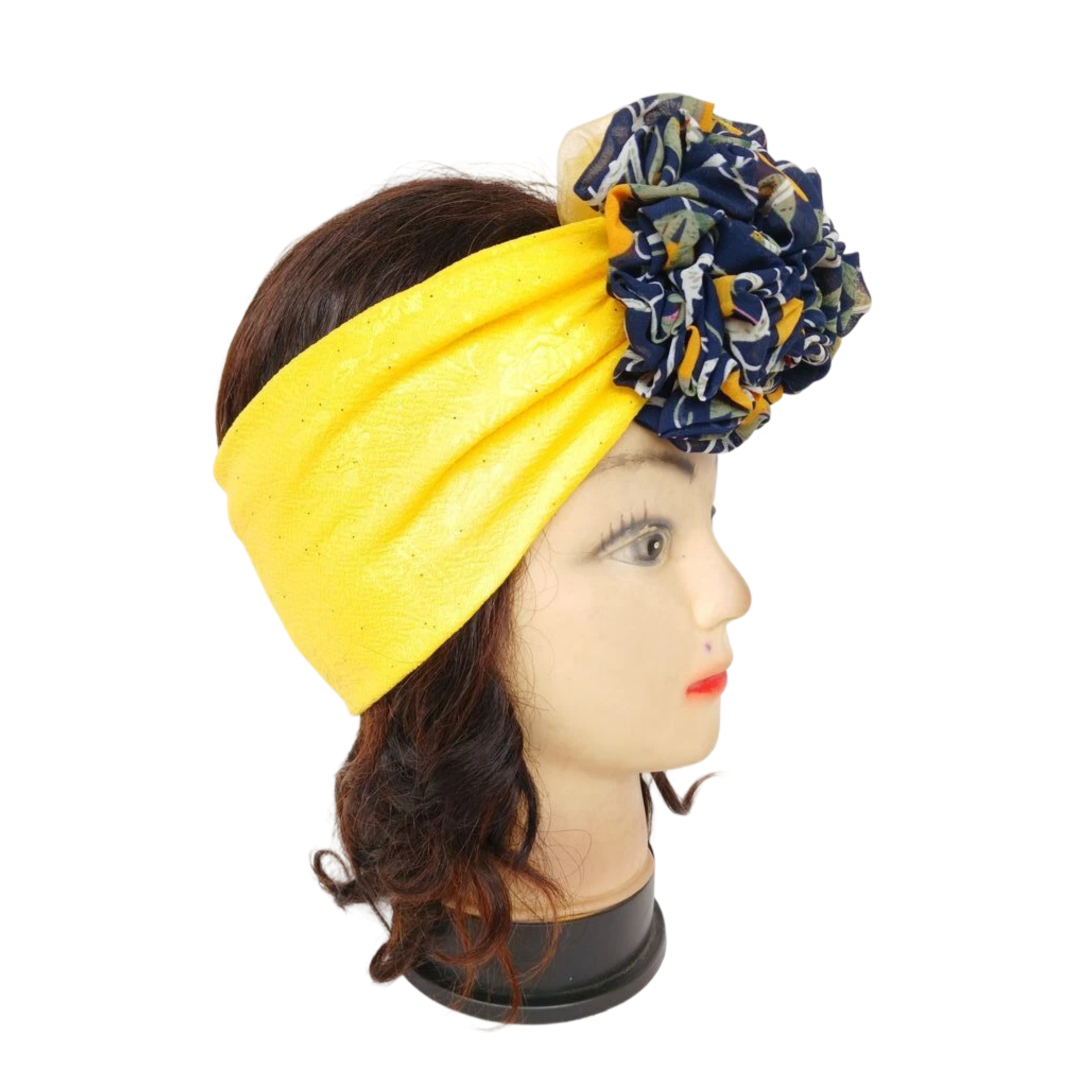 Bandeau jaune avec fleur