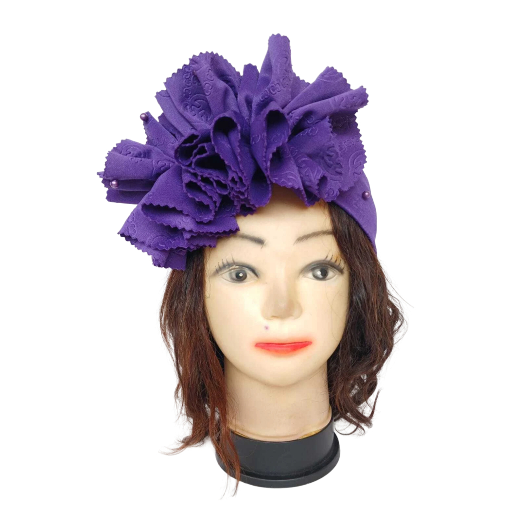 Bandeau violet avec fleur