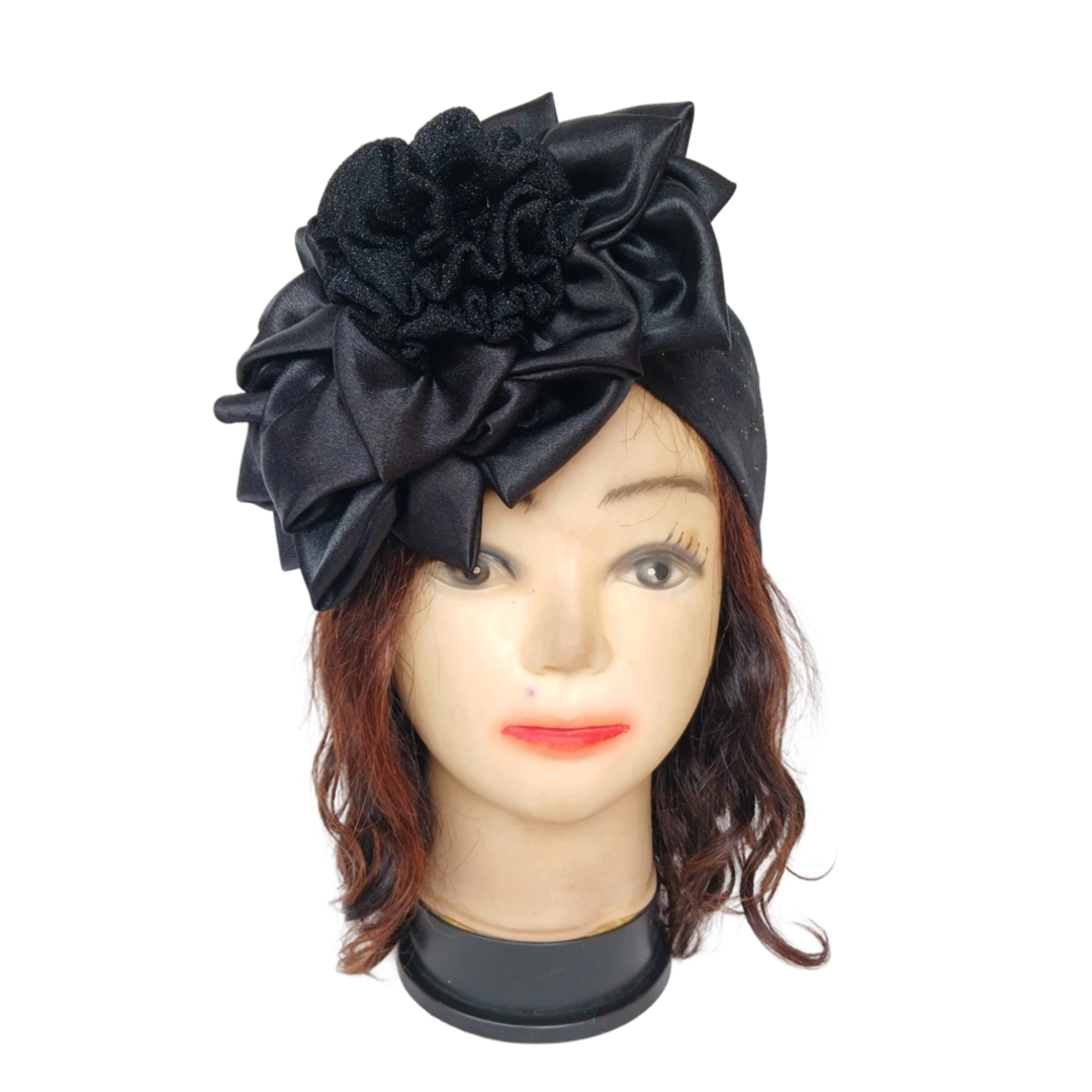 Bandeau noir avec fleur