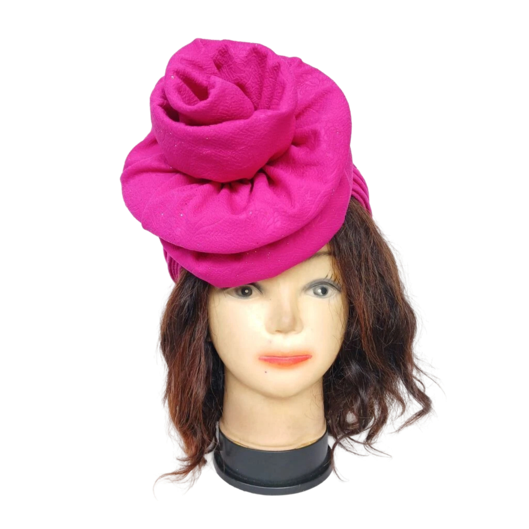 Bandeau rose fuchsia avec grosse fleur