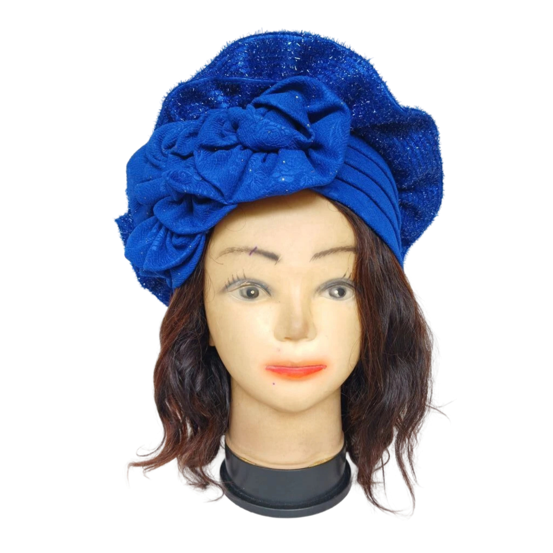 Bandeau bleu avec fleur