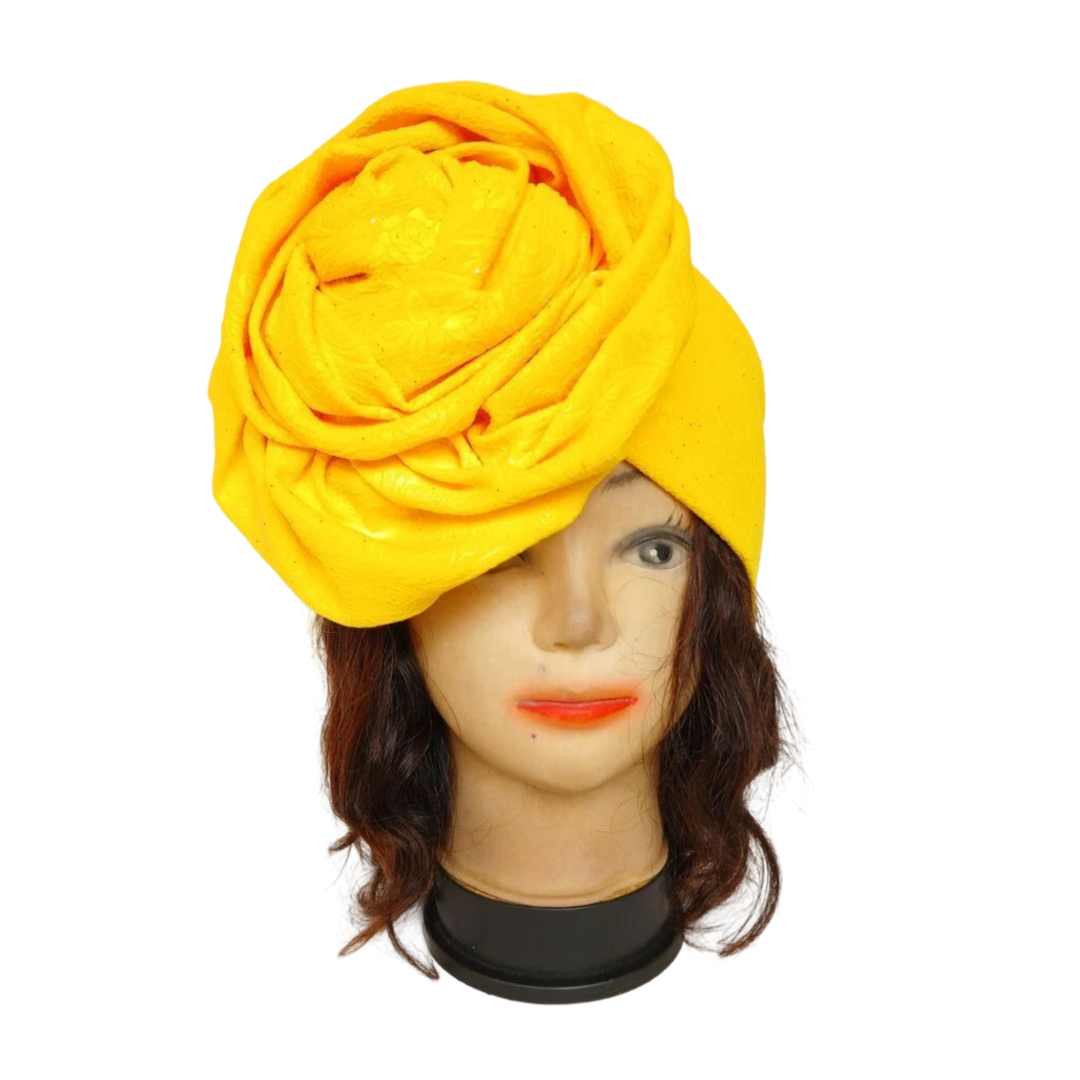 Bandeau jaune avec fleur