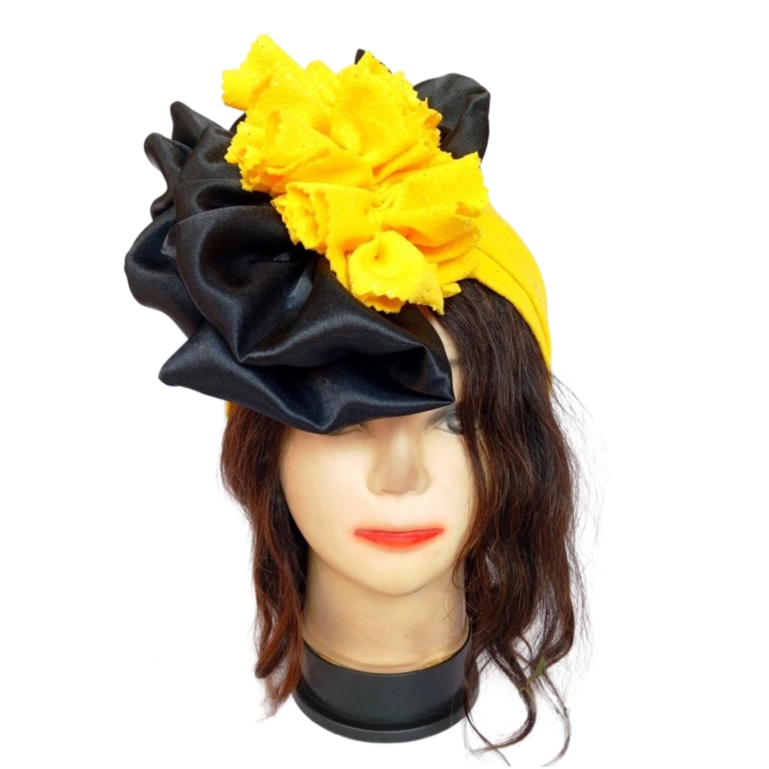 Bandeau jaune avec fleur