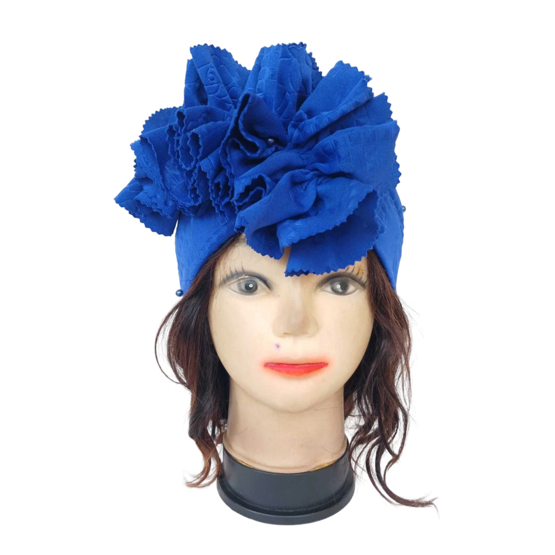 Bandeau bleu avec fleur