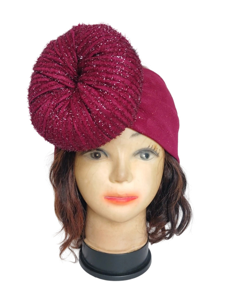 Bandeau bordeau avec cercle avant