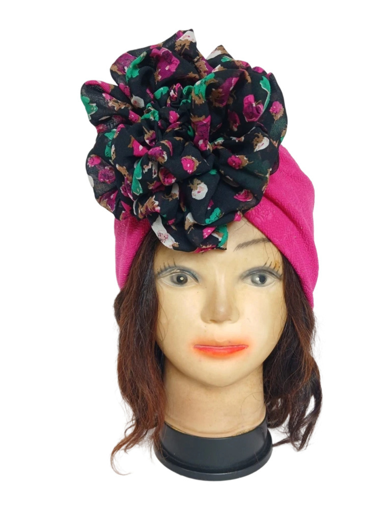 Bandeau rose Fuchsia avec fleur