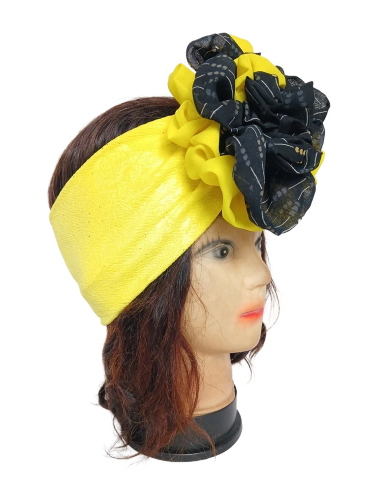 Bandeau jaune avec fleur