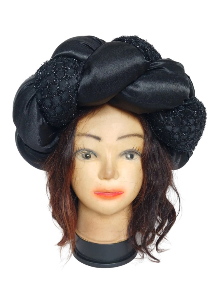 Bandeau natté avec noeud arrière