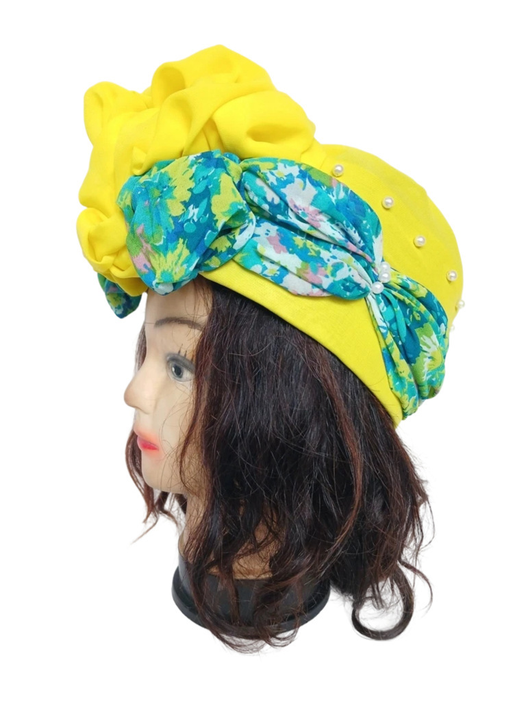 Chapeau jaune mousseline