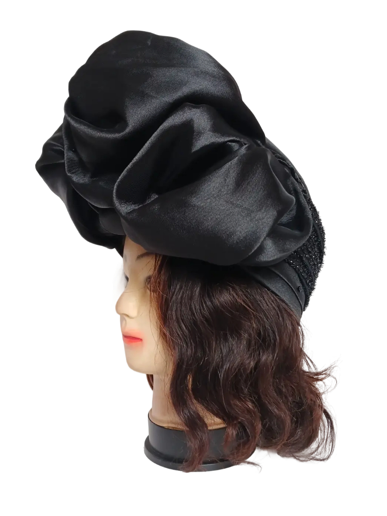 Turban chapeau noire