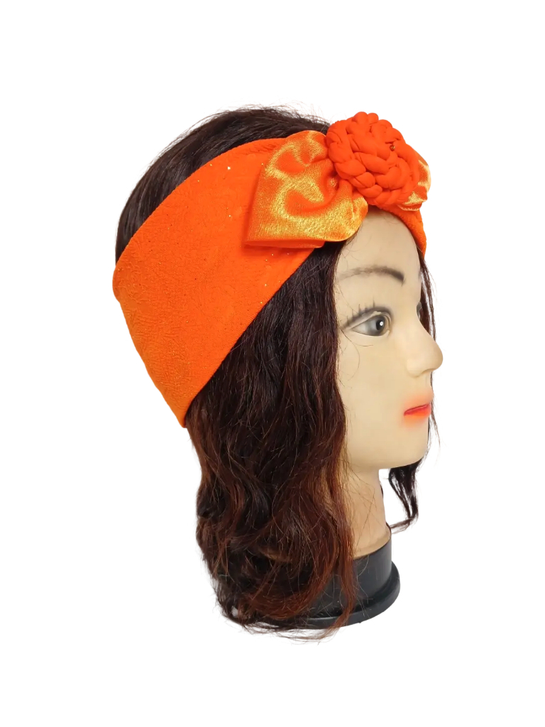 Bandeau orange avec fleur