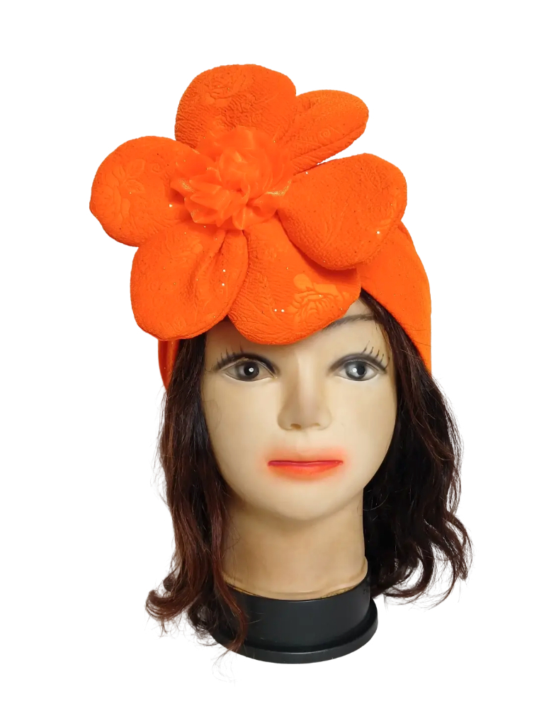 Bandeau orange avec fleur