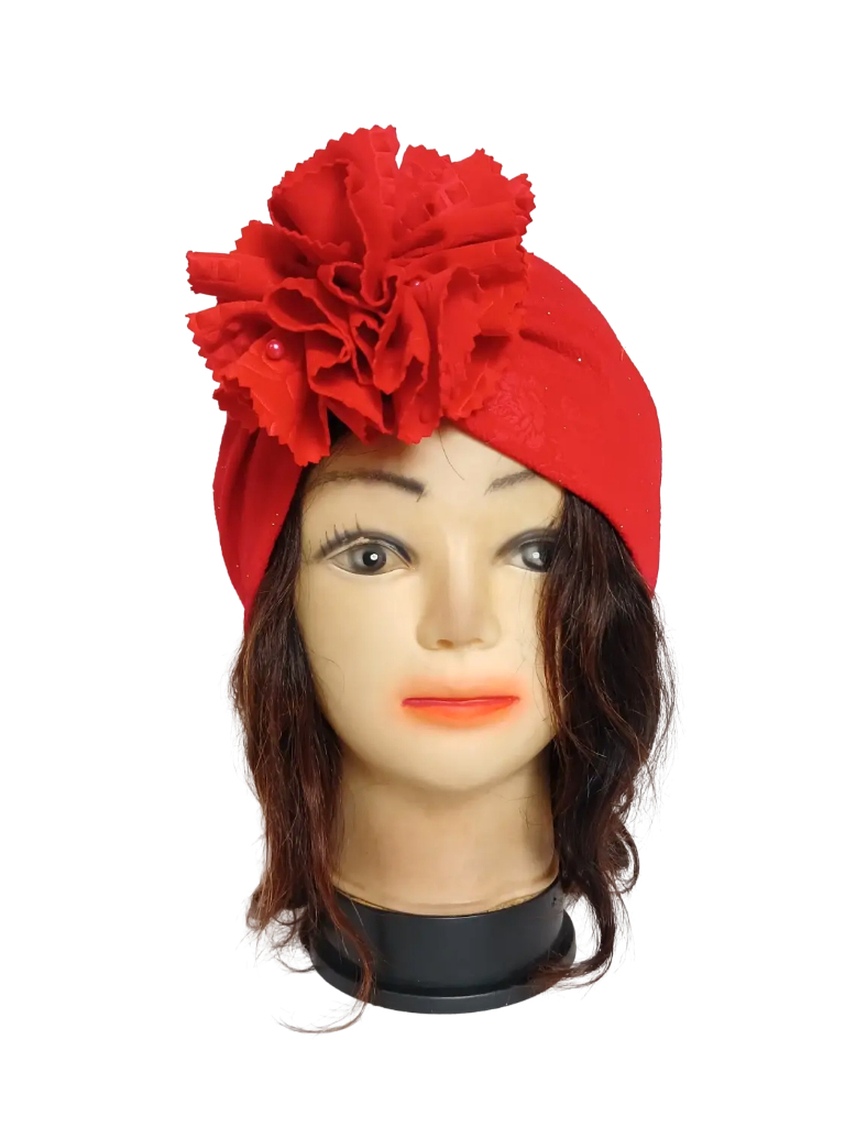 Bandeau rouge avec fleur