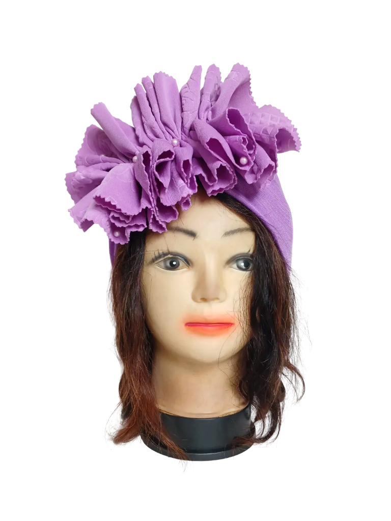 Bandeau violet clair avec fleur