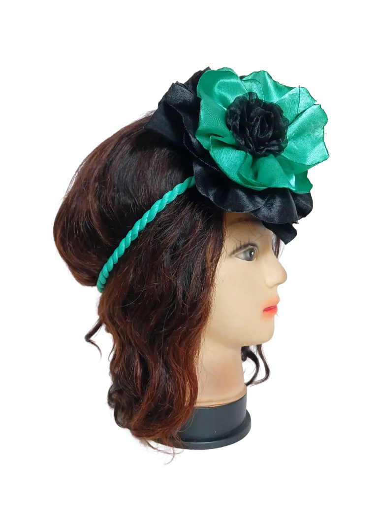 Bandeau vert avec fleur